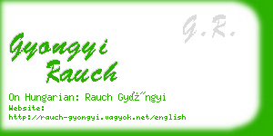 gyongyi rauch business card